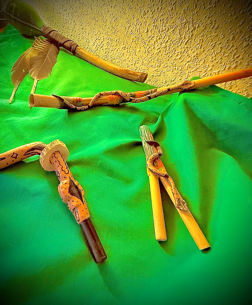 Curipé ceremonial artesanal.