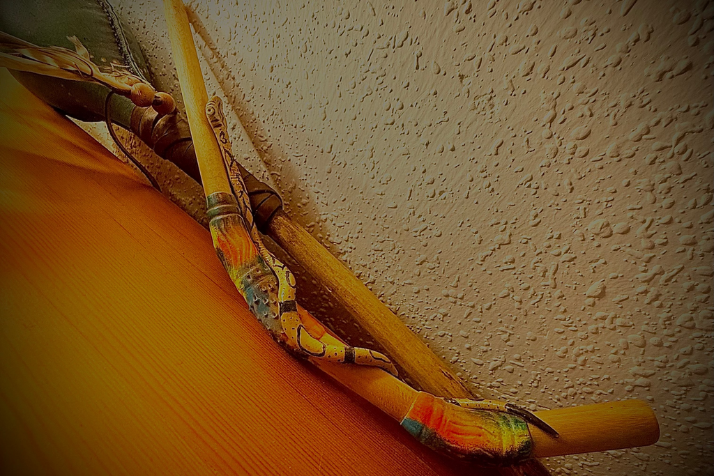 Curipé ceremonial artesanal.